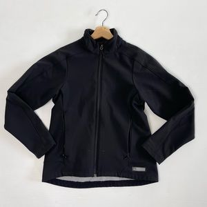 REI Full Zip Black Wind Breaker Soft Shell Jacket